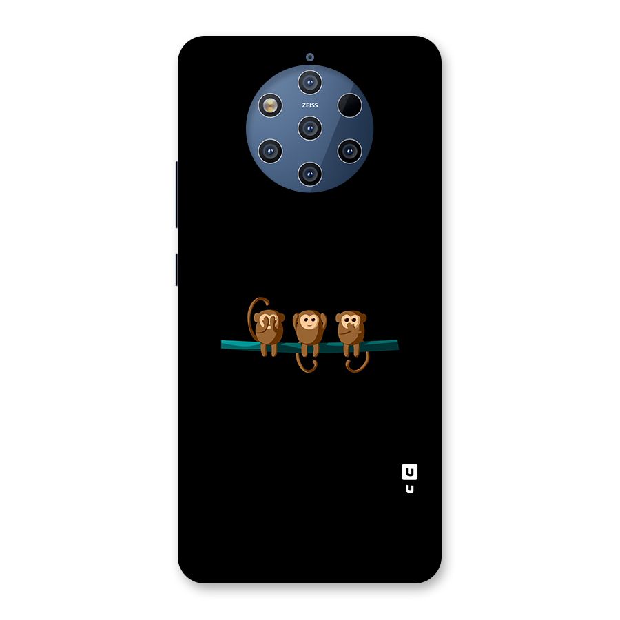 Three Cute Monkeys Back Case for Nokia 9 PureView