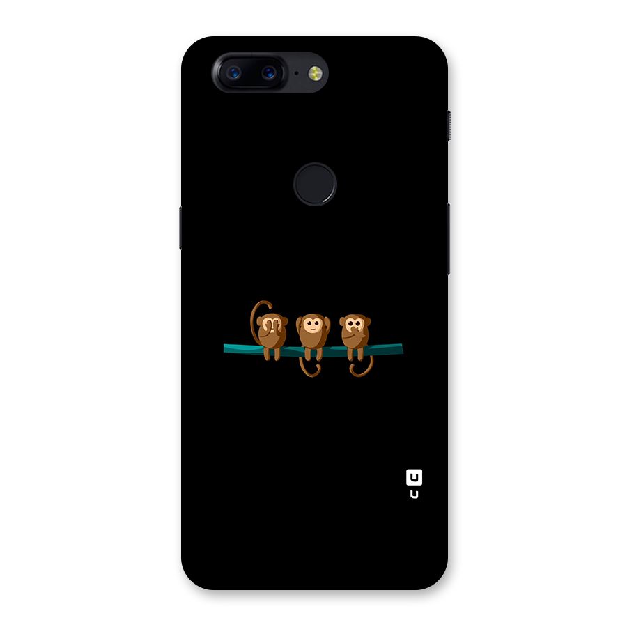 Three Cute Monkeys Back Case for OnePlus 5T