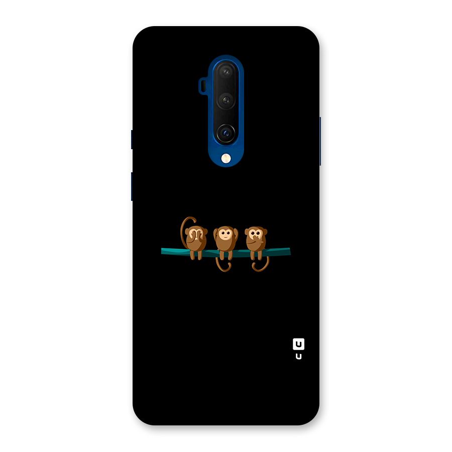 Three Cute Monkeys Back Case for OnePlus 7T Pro