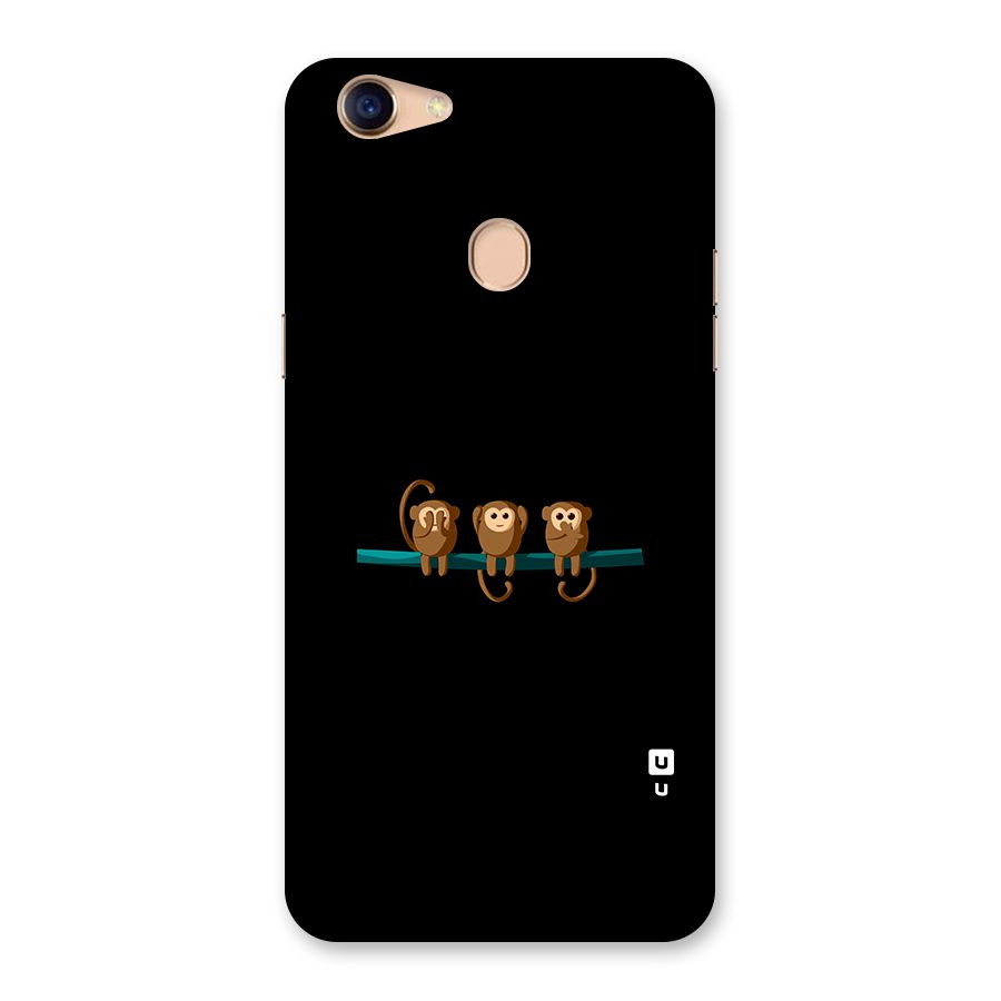Three Cute Monkeys Back Case for Oppo F5 Youth