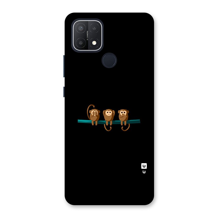 Three Cute Monkeys Back Case for Oppo A15