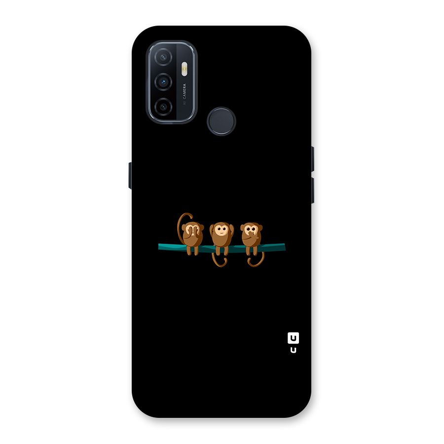 Three Cute Monkeys Back Case for Oppo A32