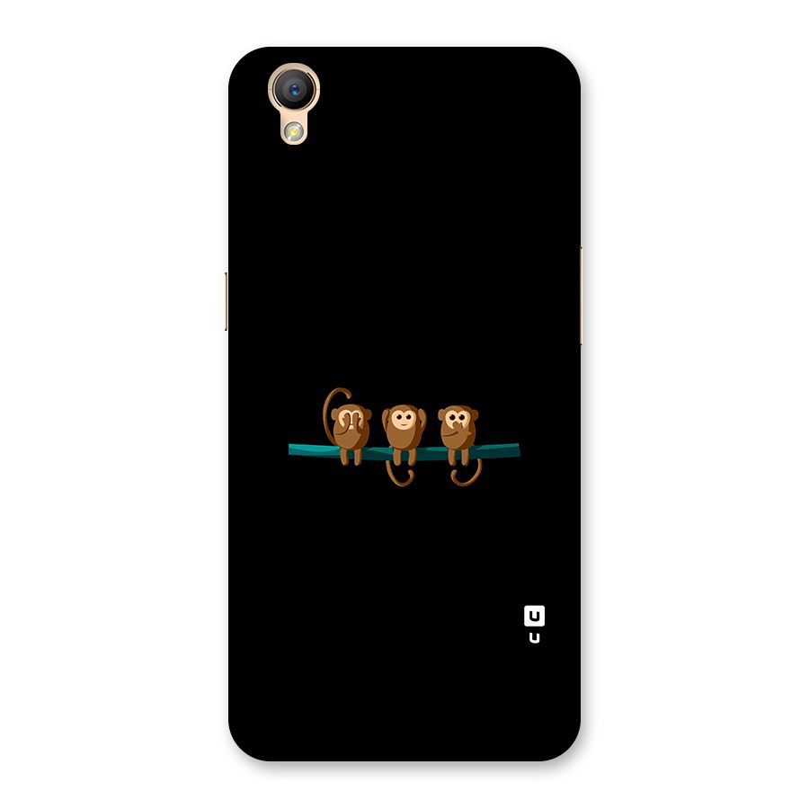 Three Cute Monkeys Back Case for Oppo A37