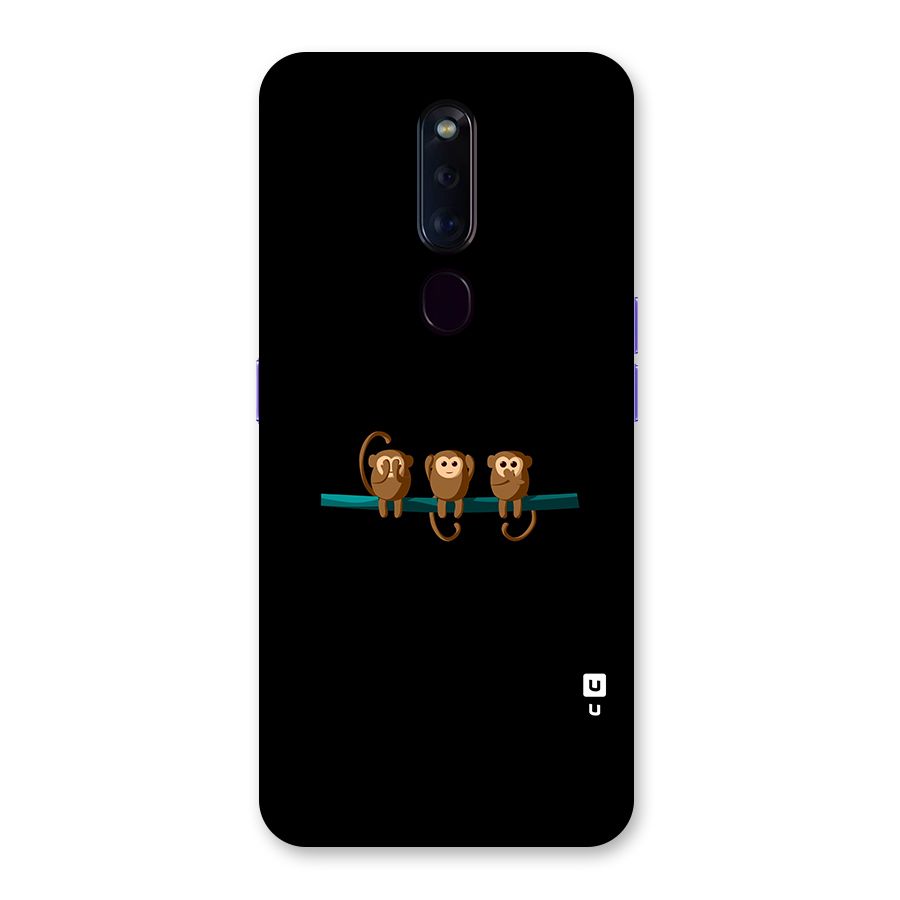 Three Cute Monkeys Back Case for Oppo F11 Pro