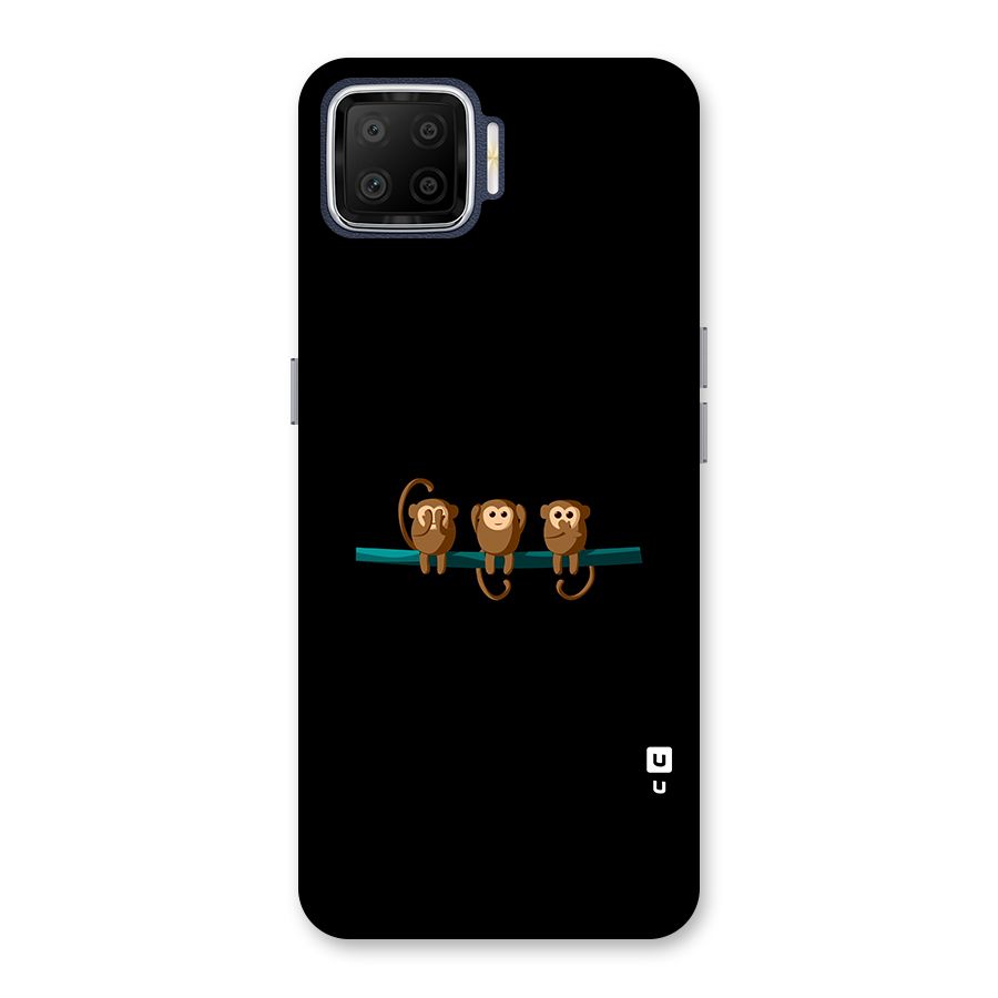 Three Cute Monkeys Back Case for Oppo F17