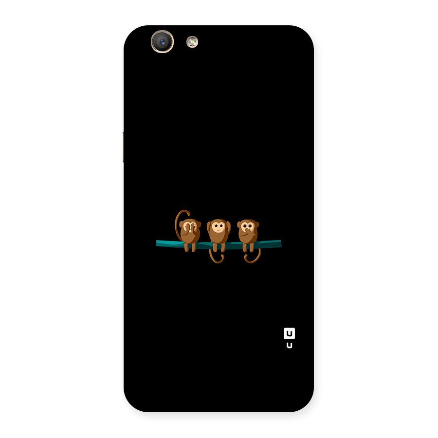 Three Cute Monkeys Back Case for Oppo F1s