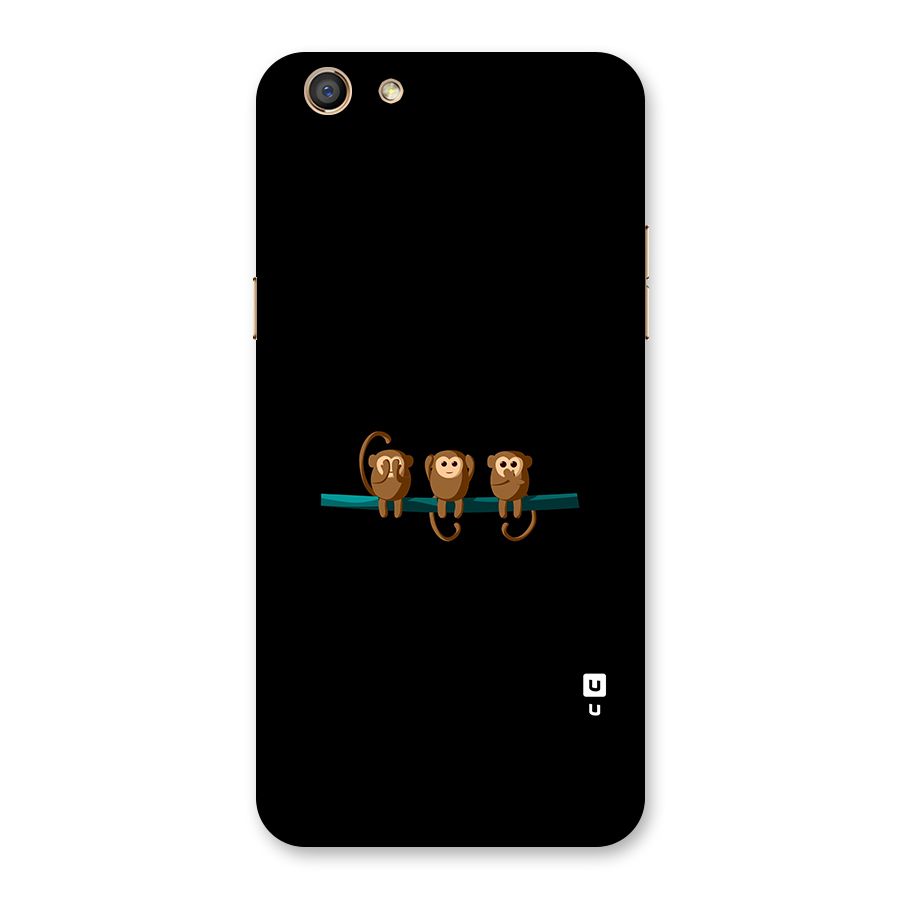 Three Cute Monkeys Back Case for Oppo F3