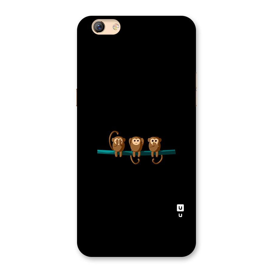 Three Cute Monkeys Back Case for Oppo F3 Plus