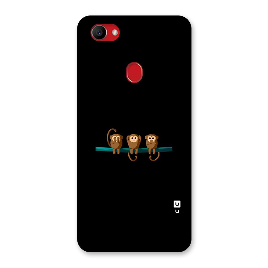 Three Cute Monkeys Back Case for Oppo F7