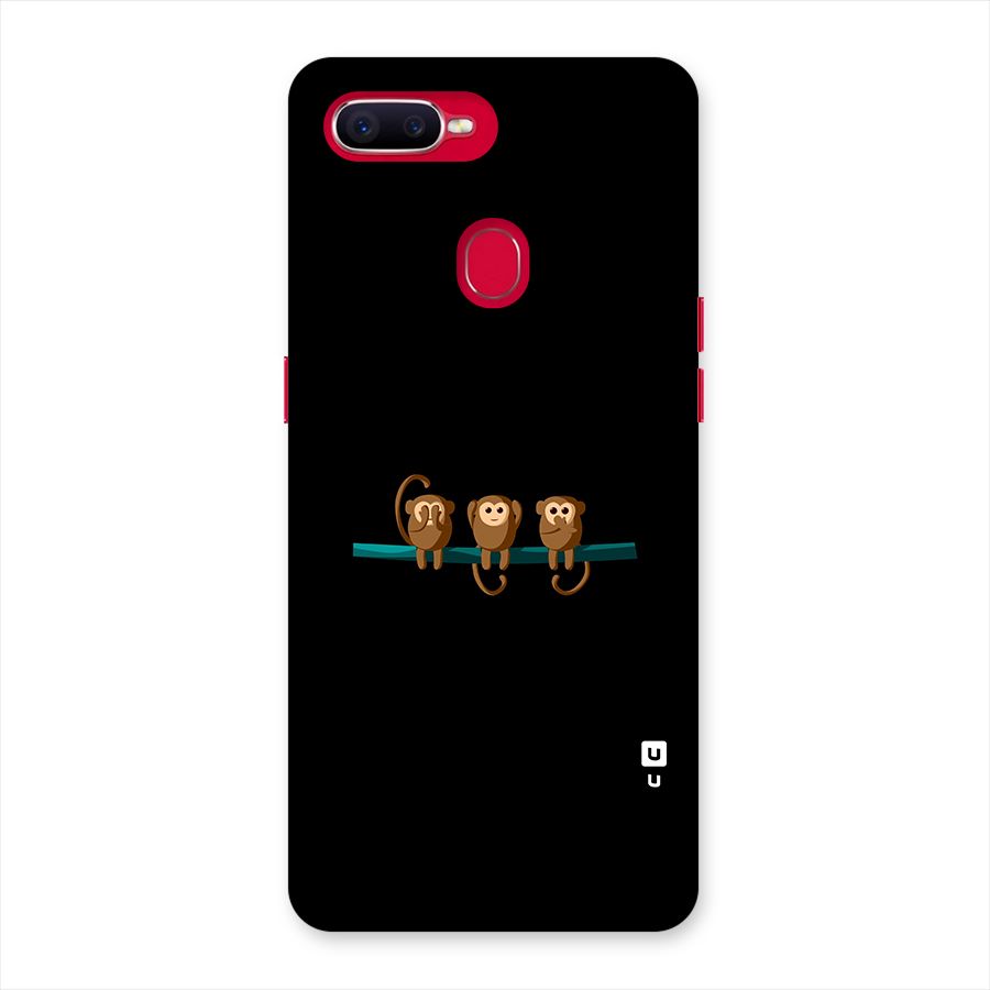 Three Cute Monkeys Back Case for Oppo F9 Pro