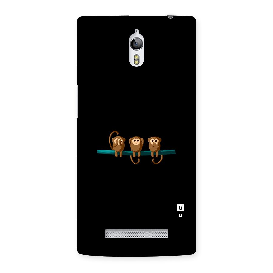 Three Cute Monkeys Back Case for Oppo Find 7
