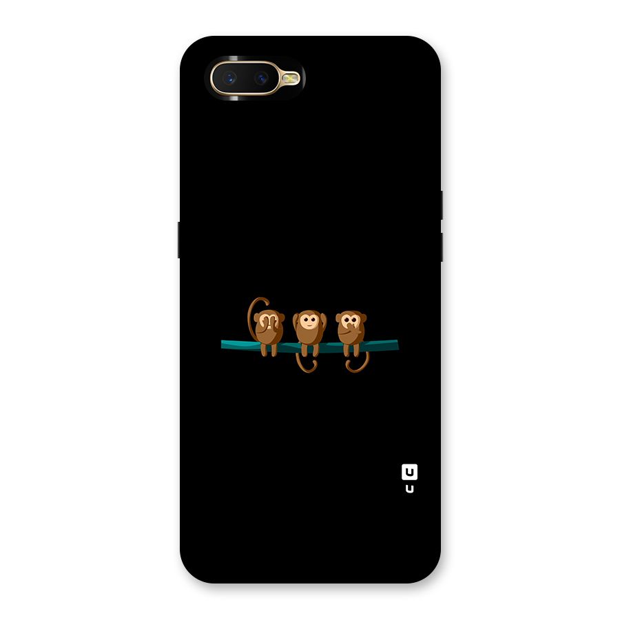 Three Cute Monkeys Back Case for Oppo K1