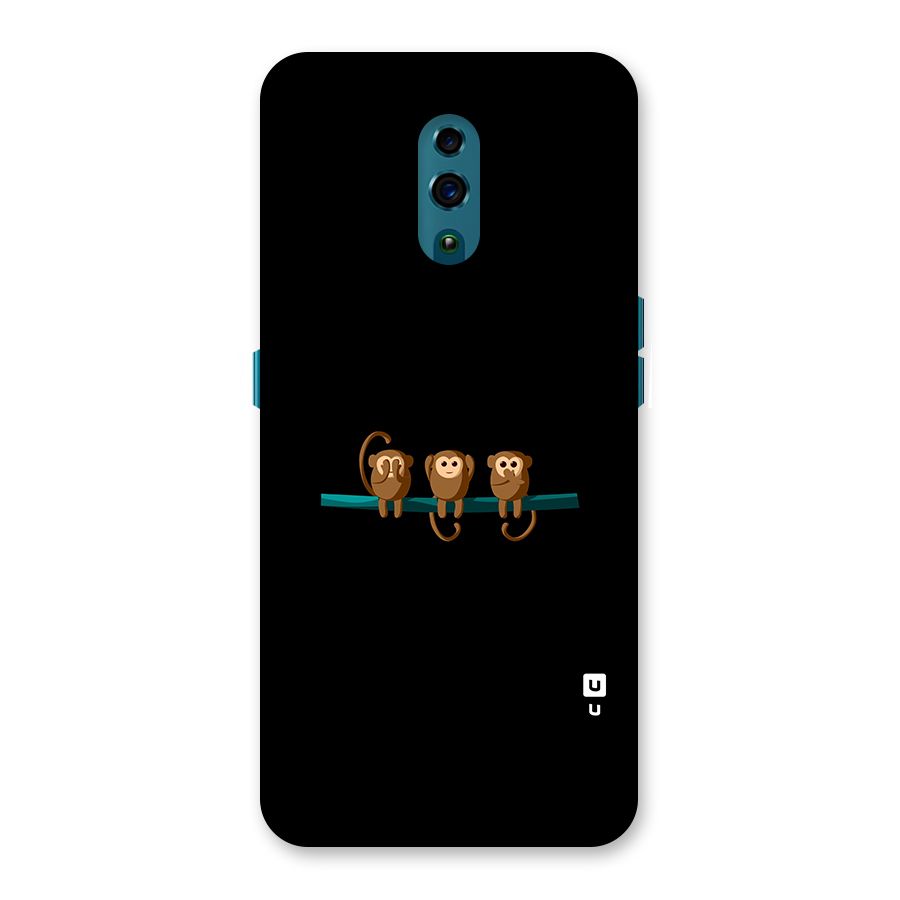 Three Cute Monkeys Back Case for Oppo Reno