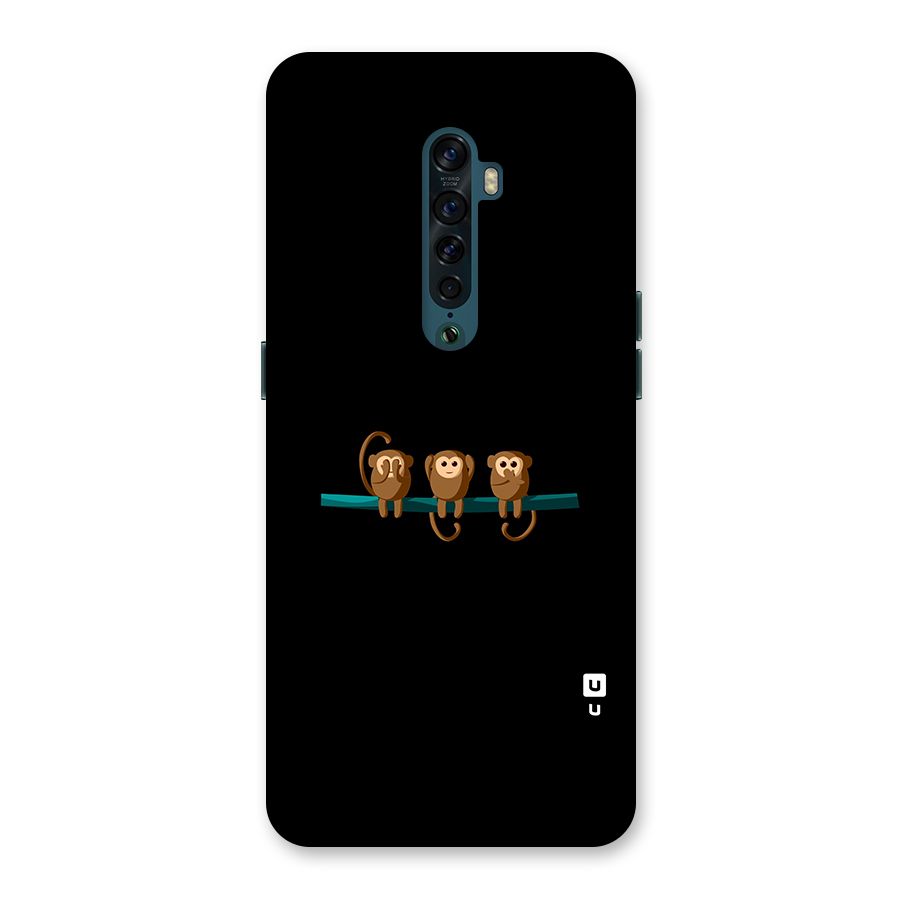 Three Cute Monkeys Back Case for Oppo Reno2