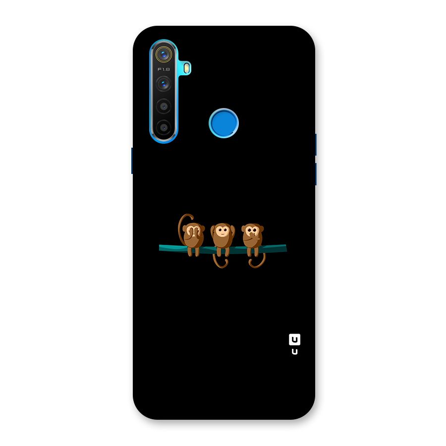 Three Cute Monkeys Back Case for Realme 5