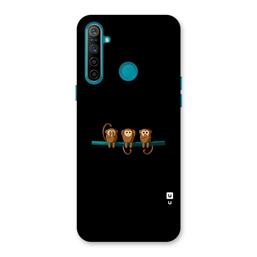 Three Cute Monkeys Back Case for Realme 5i
