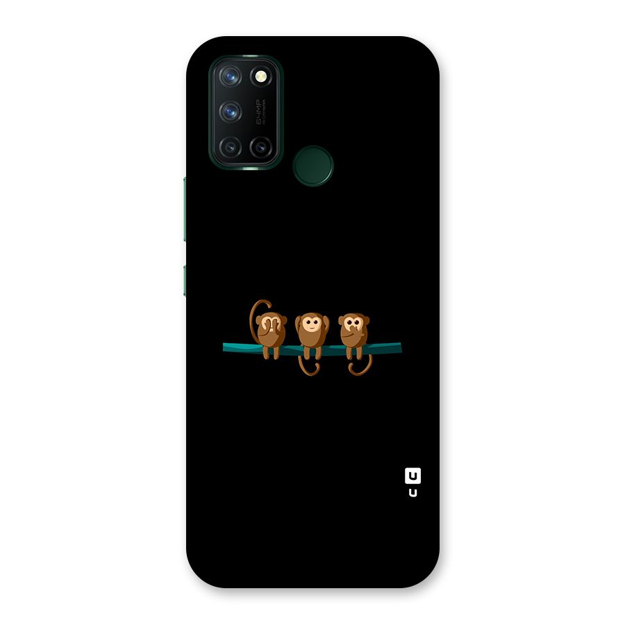 Three Cute Monkeys Back Case for Realme 7i