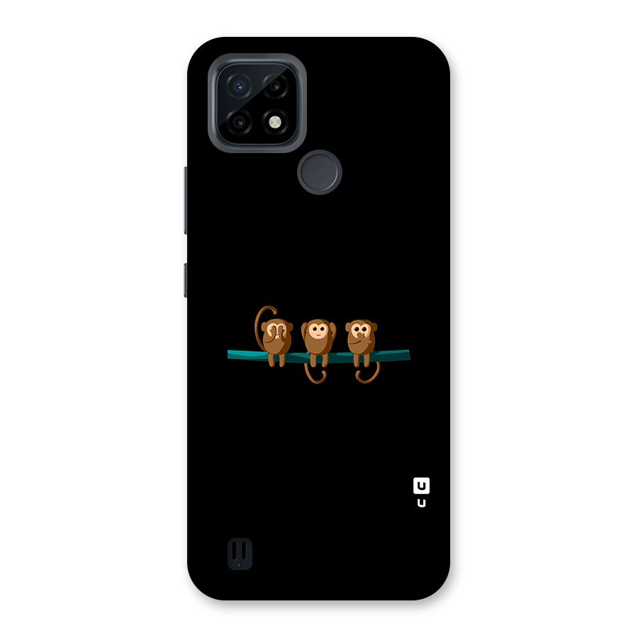 Three Cute Monkeys Back Case for Realme C21