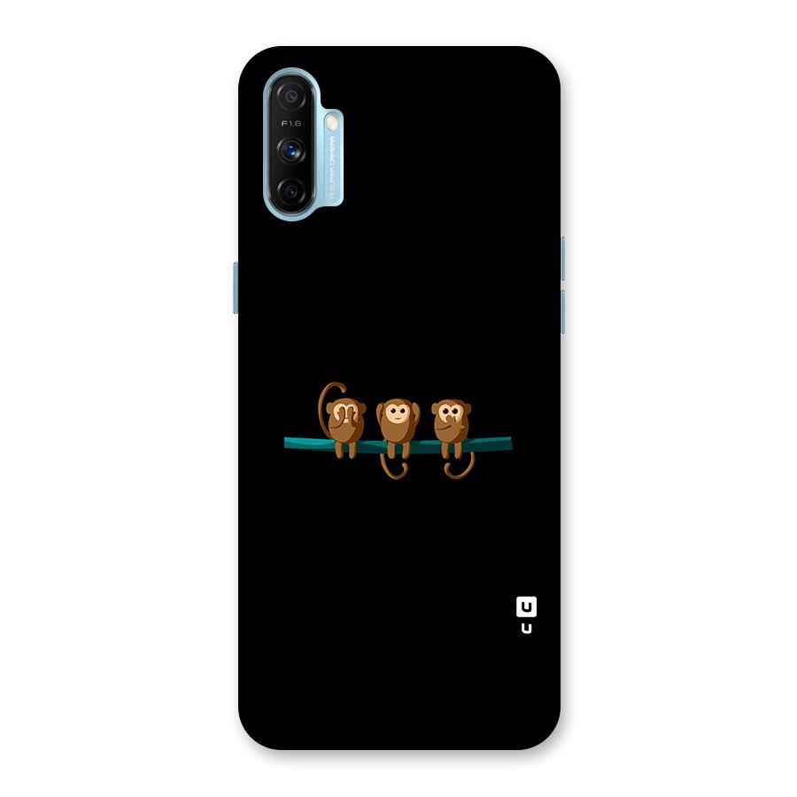 Three Cute Monkeys Back Case for Realme Narzo 20A