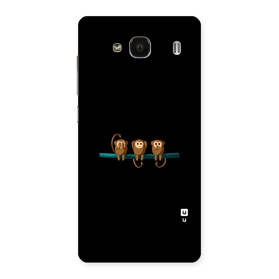 Three Cute Monkeys Back Case for Redmi 2
