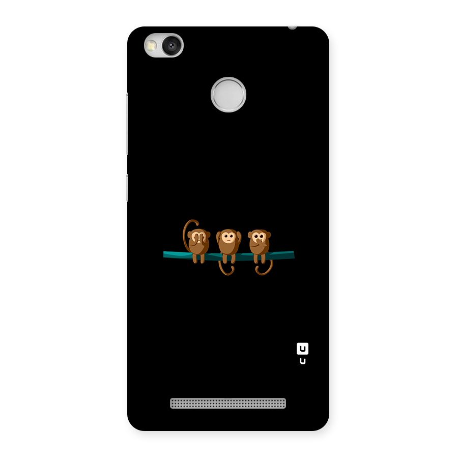 Three Cute Monkeys Back Case for Redmi 3S Prime