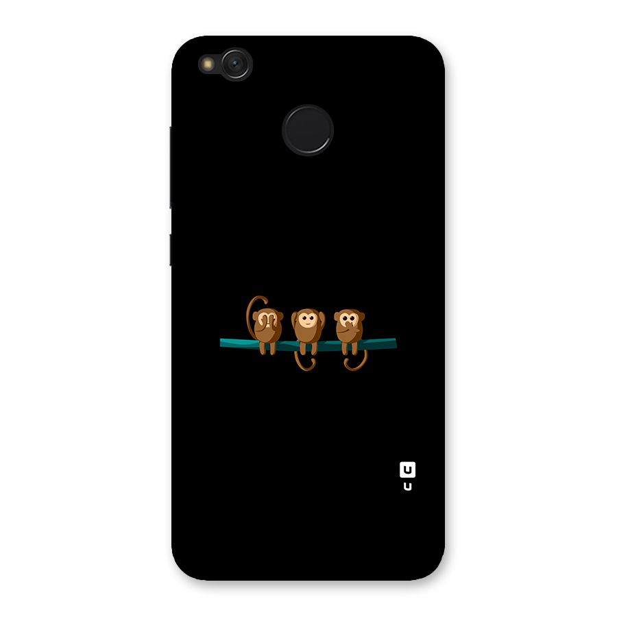 Three Cute Monkeys Back Case for Redmi 4