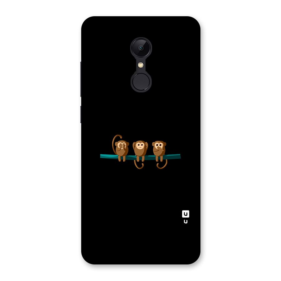 Three Cute Monkeys Back Case for Redmi 5