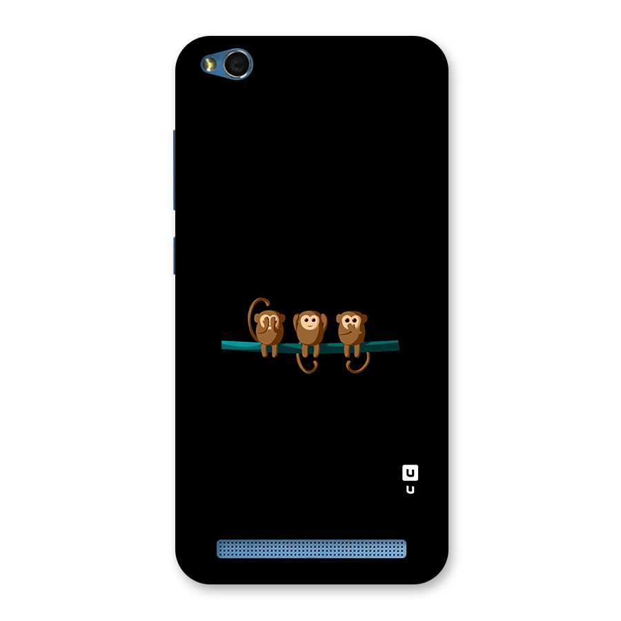 Three Cute Monkeys Back Case for Redmi 5A
