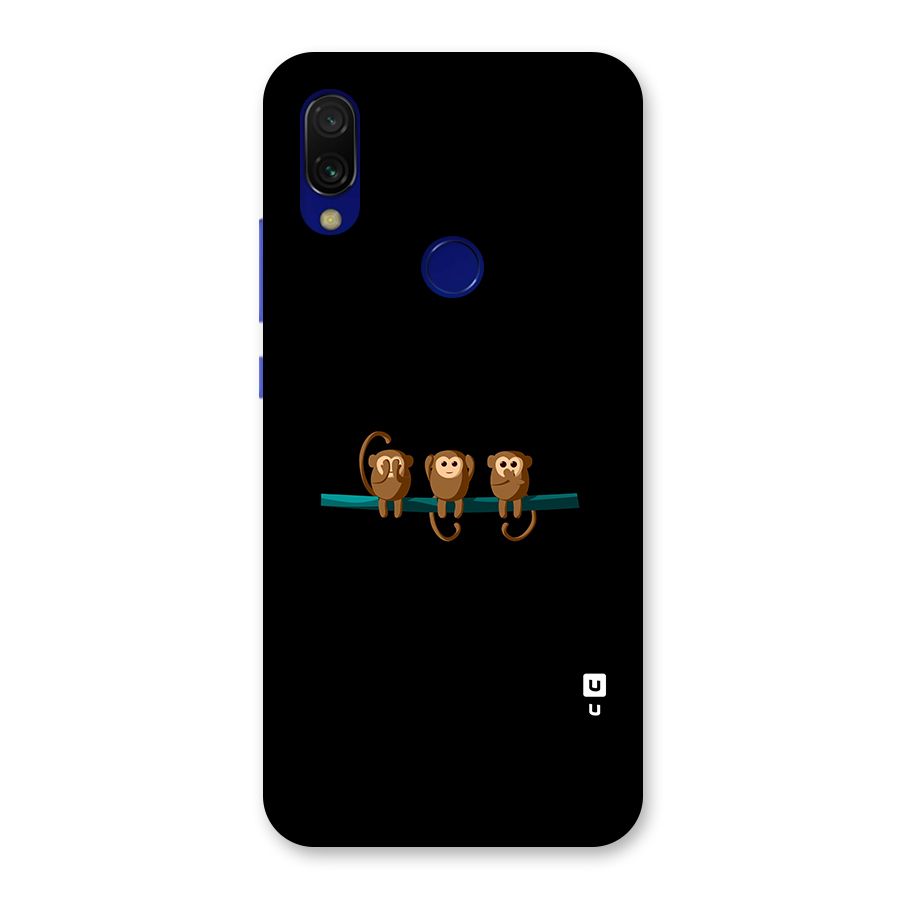 Three Cute Monkeys Back Case for Redmi 7