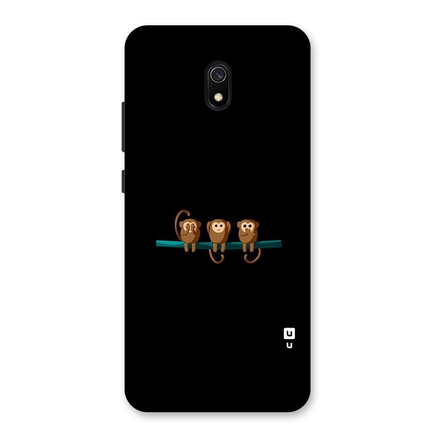 Three Cute Monkeys Back Case for Redmi 8A