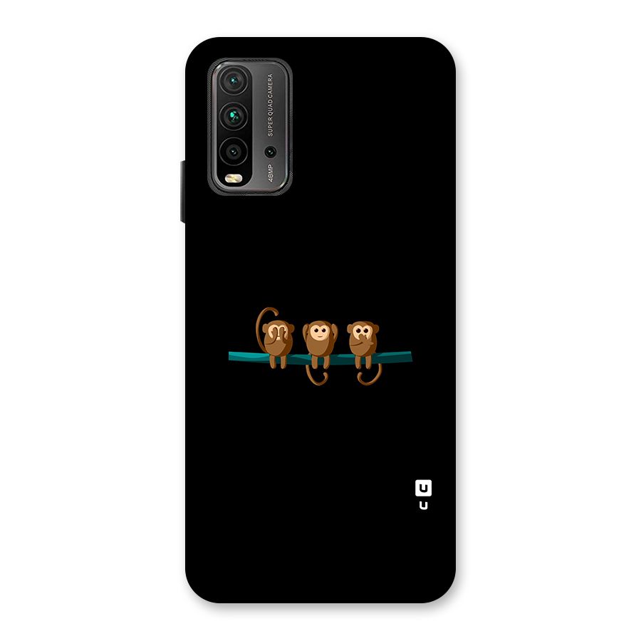 Three Cute Monkeys Back Case for Redmi 9 Power