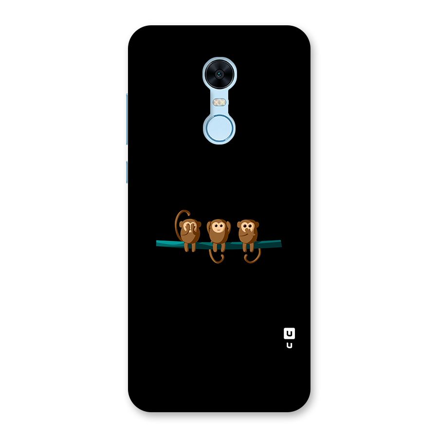 Three Cute Monkeys Back Case for Redmi Note 5