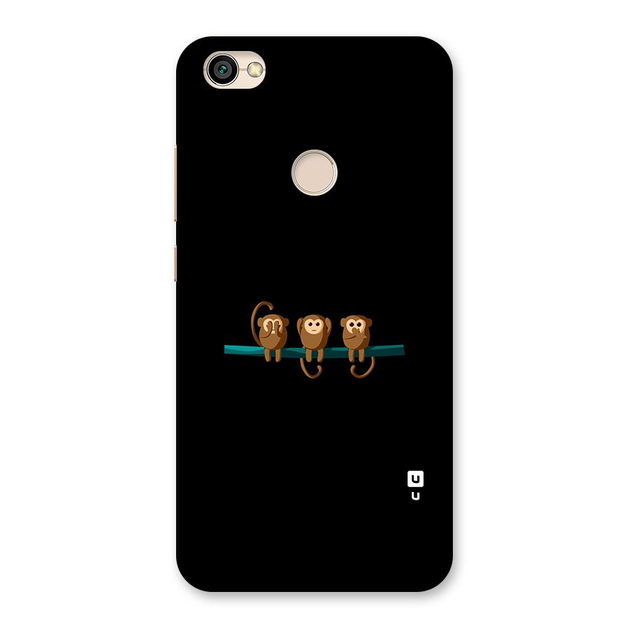 Three Cute Monkeys Back Case for Redmi Y1 2017