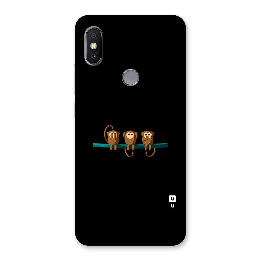 Three Cute Monkeys Back Case for Redmi Y2