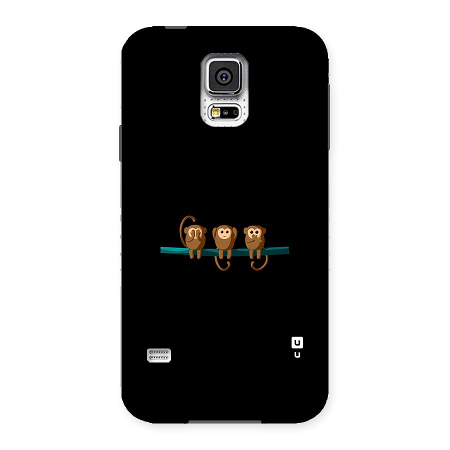 Three Cute Monkeys Back Case for Samsung Galaxy S5