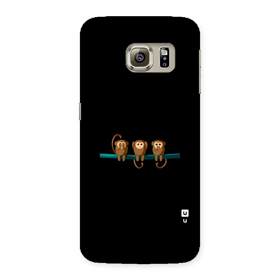 Three Cute Monkeys Back Case for Samsung Galaxy S6 Edge
