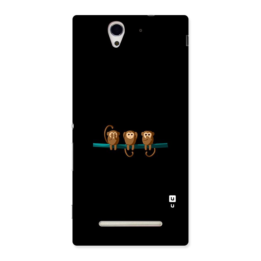 Three Cute Monkeys Back Case for Sony Xperia C3