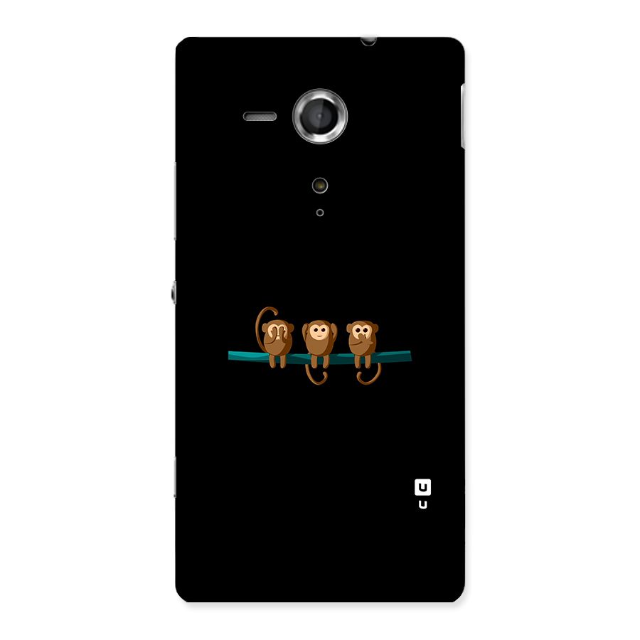 Three Cute Monkeys Back Case for Sony Xperia SP