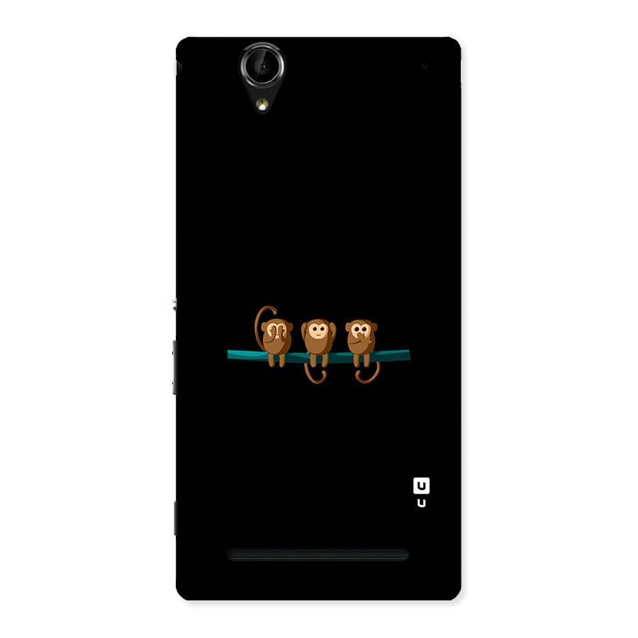 Three Cute Monkeys Back Case for Sony Xperia T2