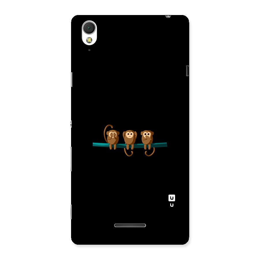 Three Cute Monkeys Back Case for Sony Xperia T3