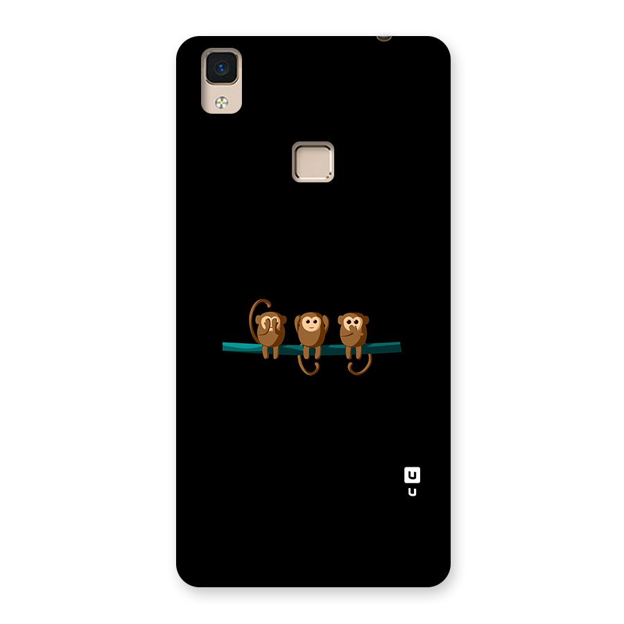 Three Cute Monkeys Back Case for V3 Max