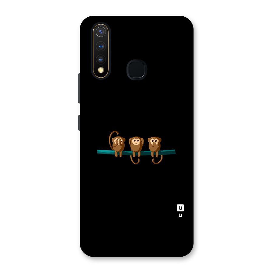 Three Cute Monkeys Back Case for Vivo U20
