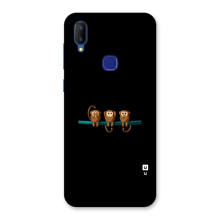 Three Cute Monkeys Back Case for Vivo V11