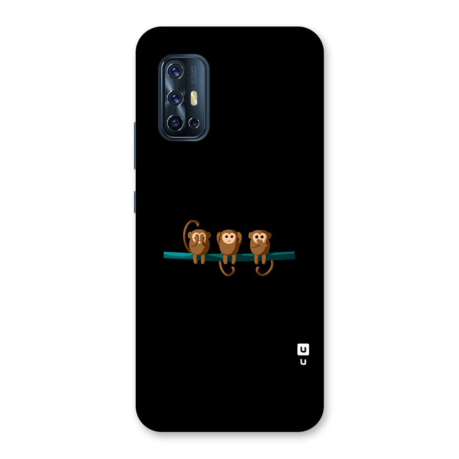 Three Cute Monkeys Back Case for Vivo V17
