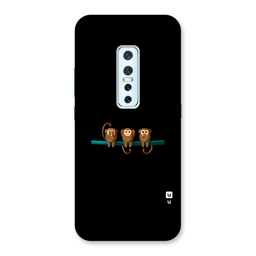 Three Cute Monkeys Back Case for Vivo V17 Pro