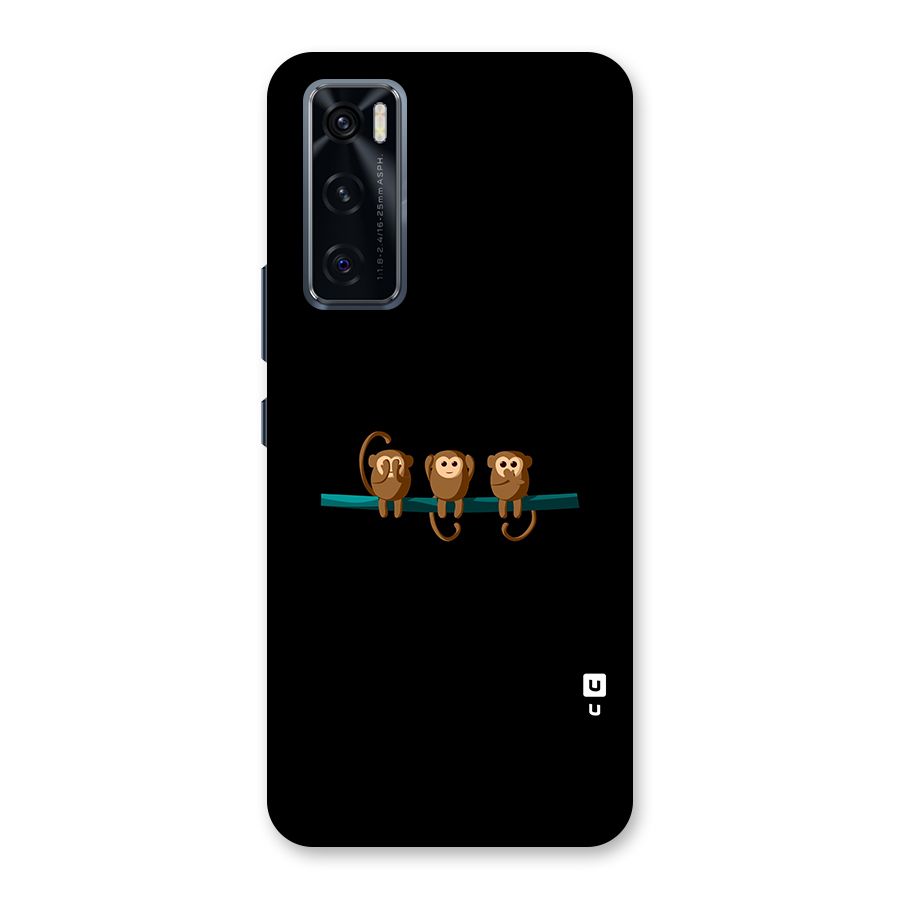 Three Cute Monkeys Back Case for Vivo V20 SE