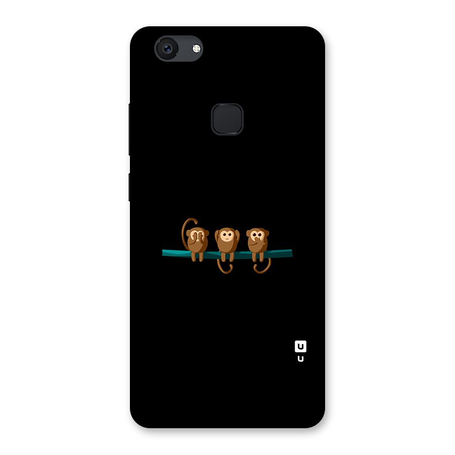 Three Cute Monkeys Back Case for Vivo V7 Plus