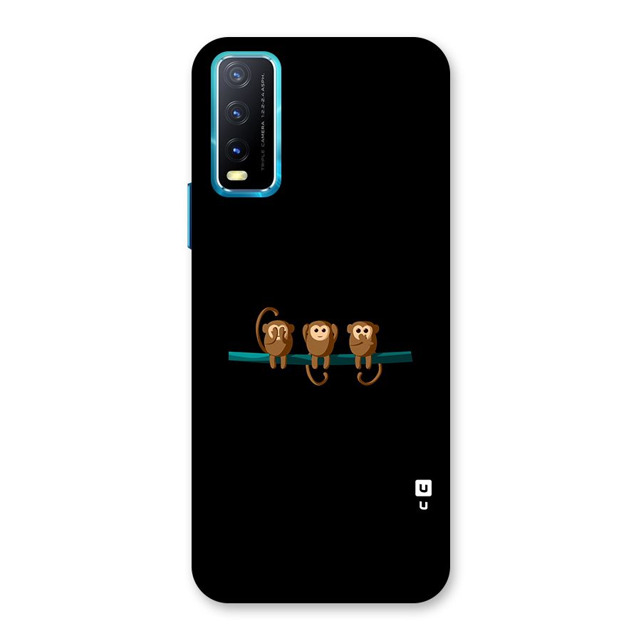 Three Cute Monkeys Back Case for Vivo Y20A