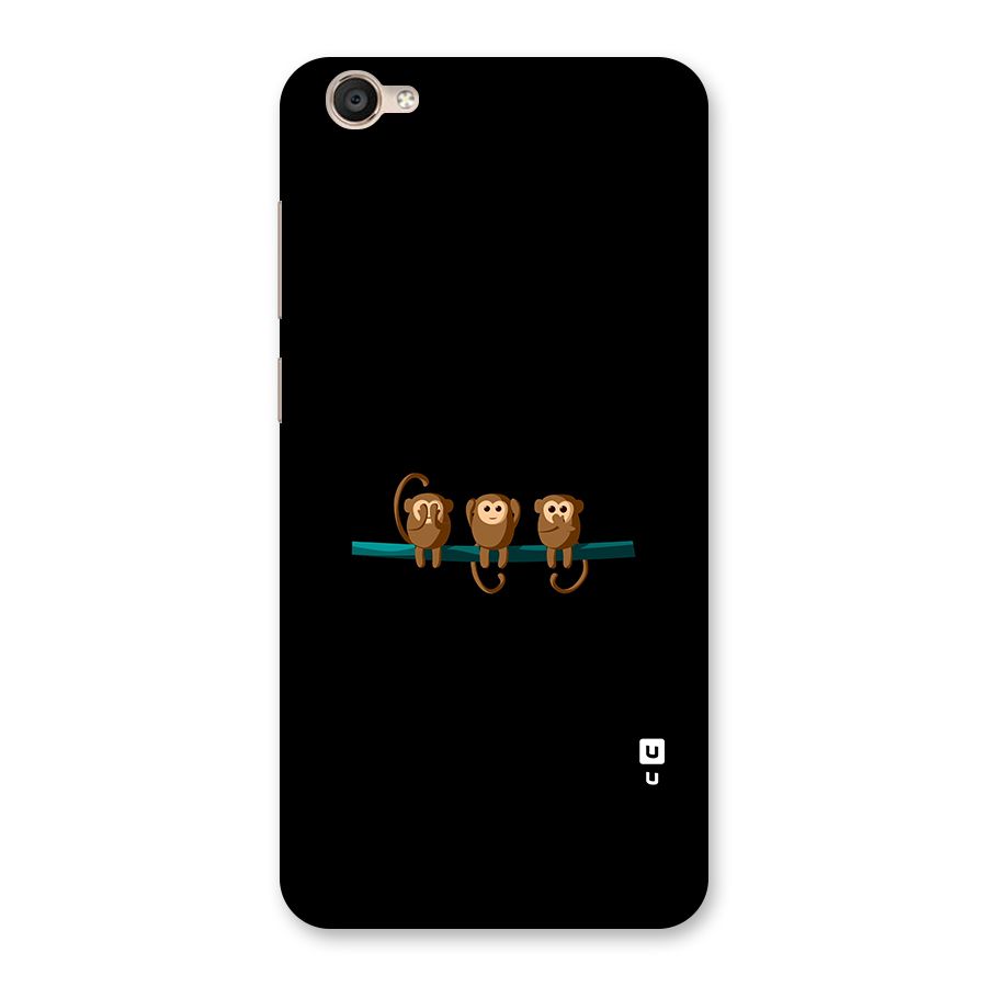 Three Cute Monkeys Back Case for Vivo Y55