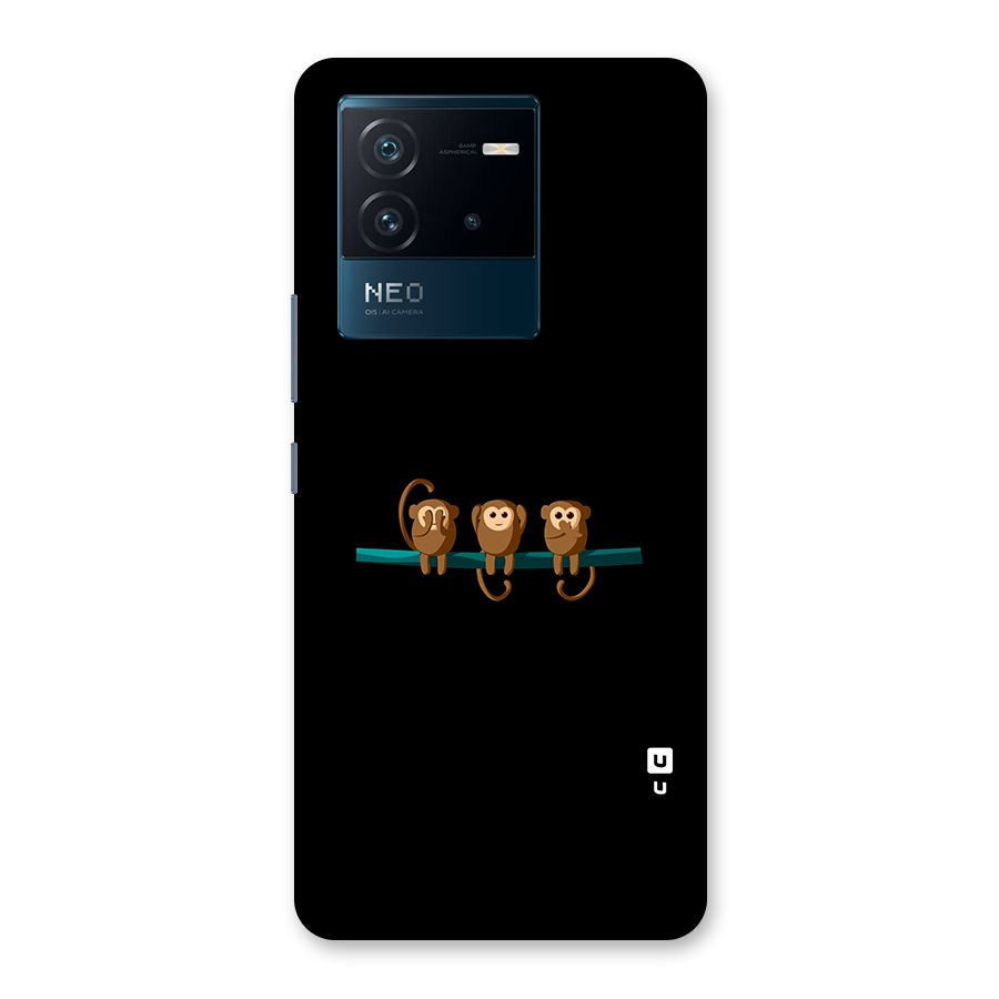 Three Cute Monkeys Back Case for Vivo iQOO Neo 6 5G